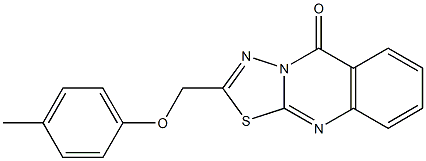 2-[(4-methylphenoxy)methyl]-[1,3,4]thiadiazolo[2,3-b]quinazolin-5-one,,结构式