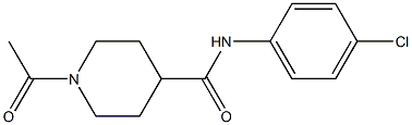 1-acetyl-N-(4-chlorophenyl)piperidine-4-carboxamide,,结构式