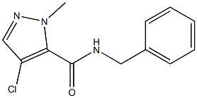 N-benzyl-4-chloro-2-methylpyrazole-3-carboxamide,,结构式