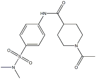 1-acetyl-N-[4-(dimethylsulfamoyl)phenyl]piperidine-4-carboxamide Structure