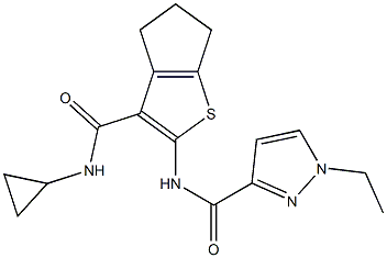  N-[3-(cyclopropylcarbamoyl)-5,6-dihydro-4H-cyclopenta[b]thiophen-2-yl]-1-ethylpyrazole-3-carboxamide