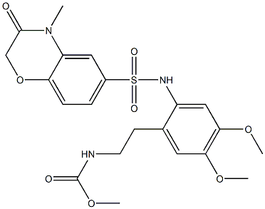  methyl N-[2-[4,5-dimethoxy-2-[(4-methyl-3-oxo-1,4-benzoxazin-6-yl)sulfonylamino]phenyl]ethyl]carbamate