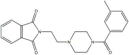 2-[2-[4-(3-methylbenzoyl)piperazin-1-yl]ethyl]isoindole-1,3-dione Structure