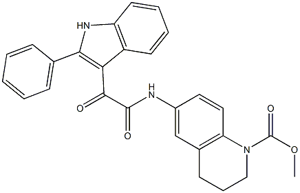  methyl 6-[[2-oxo-2-(2-phenyl-1H-indol-3-yl)acetyl]amino]-3,4-dihydro-2H-quinoline-1-carboxylate