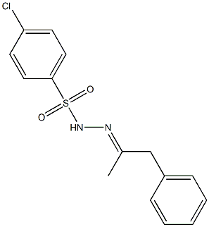 4-chloro-N-[(E)-1-phenylpropan-2-ylideneamino]benzenesulfonamide,,结构式