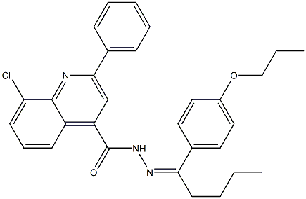8-chloro-2-phenyl-N-[(Z)-1-(4-propoxyphenyl)pentylideneamino]quinoline-4-carboxamide