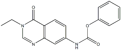 phenyl N-(3-ethyl-4-oxoquinazolin-7-yl)carbamate Struktur