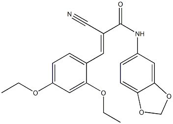  (E)-N-(1,3-benzodioxol-5-yl)-2-cyano-3-(2,4-diethoxyphenyl)prop-2-enamide