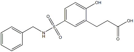 3-[5-(benzylsulfamoyl)-2-hydroxyphenyl]propanoic acid Structure