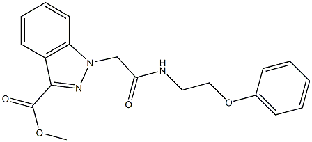 methyl 1-[2-oxo-2-(2-phenoxyethylamino)ethyl]indazole-3-carboxylate Structure