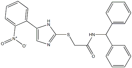 N-benzhydryl-2-[[5-(2-nitrophenyl)-1H-imidazol-2-yl]sulfanyl]acetamide