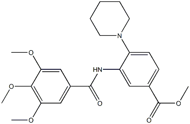  methyl 4-piperidin-1-yl-3-[(3,4,5-trimethoxybenzoyl)amino]benzoate