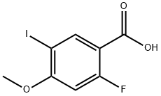 Benzoic acid, 2-fluoro-5-iodo-4-Methoxy- Structure