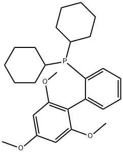 2′-Dicyclohexylphosphino-2,4,6-trimethoxybiphenyl Struktur