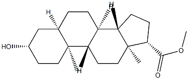 3β-Hydroxy-5β-androstane-17β-carboxylic acid methyl ester 结构式