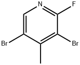 2-氟-3,5-二溴-4-甲基吡啶,1000340-01-1,结构式