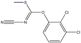 O-(2,3-Dichlorophenyl)S-methylN-cyanocarbonimidothioate Struktur