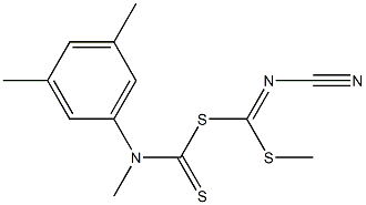 [Cyanamide(methylthio)methyl]methyl3,5-dimethylphenylcarbamodithioate Structure