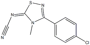 5-Cyanimino-4,5-dihydro-4-methyl-3-(4-chlorophenyl)-1,2,4-thiadiazole Structure