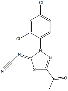 2-Acetyl-5-cyanimino-4-(2,4-dichlorophenyl)-4,5-dihydro-1,3,4-thiadiazole Structure