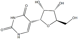 5-(α-D-リボフラノシル)-2,4(1H,3H)-ピリミジンジオン 化学構造式