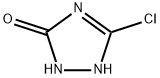 5-クロロ-2,4-ジヒドロ-3H-1,2,4-トリアゾール-3-オン 化学構造式