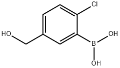 2‐クロロ‐5‐ヒドロキシメチルフェニルボロン酸 化学構造式