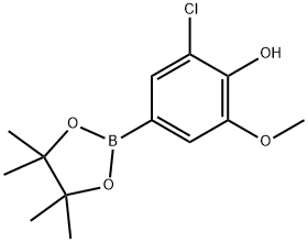 3-Chloro-4-hydroxy-5-methoxyphenylboronicacid, pinacol ester Struktur