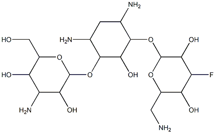 3'-deoxy-3'-fluorokanamycin A 化学構造式