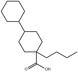 4-Butylbi(cyclohexane)-4-carboxylic acid Structure