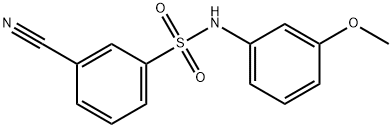 3-cyano-N-(3-methoxyphenyl)benzenesulfonamide Struktur