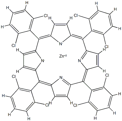 MESO-四(2,6-二氯苯基)卟啉ZN(II),100506-72-7,结构式