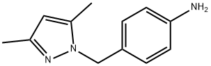 4-[(3,5-ジメチル-1H-ピラゾール-1-イル)メチル]アニリン 化学構造式