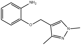 Benzenamine,  2-[(1,3-dimethyl-1H-pyrazol-4-yl)methoxy]- Struktur