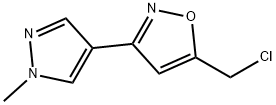 5-Chloromethyl-3-(1-methyl-1H-pyrazol-4-yl)-isoxazole Structure