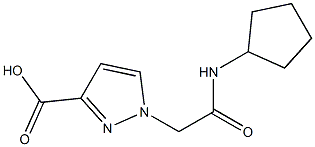 1-Cyclopentylcarbamoylmethyl-1H-pyrazole-3-carboxylicacid 化学構造式