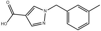 1-(3-Methyl-benzyl)-1H-pyrazole-4-carboxylicacid Structure
