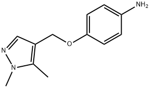 Benzenamine,  4-[(1,5-dimethyl-1H-pyrazol-4-yl)methoxy]- Struktur