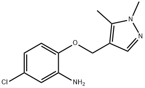 Benzenamine,  5-chloro-2-[(1,5-dimethyl-1H-pyrazol-4-yl)methoxy]- Struktur