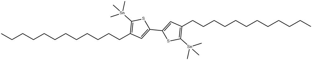 2,2′-ビ[5-(トリメチルスタンニル)-4-ドデシルチオフェン] 化学構造式