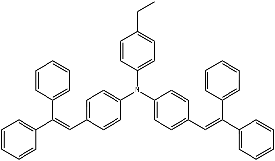 N,N-bis[4-(2,2-diphenylvinyl)phenyl]-4-ethylaniline Struktur