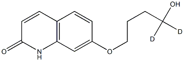 7-(4-Hydroxybutoxy-4,4-d2)-2(1H)-quinolinone Struktur