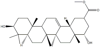 (4S,4aR,6aS,6aS,6bR,8aS,10S,12aS,14bR)-4,10-dihydroxy-2,4a,6a,6b,9,9,1 2a-heptamethyl-1,3,4,5,6,6a,7,8,8a,10,11,12,13,14b-tetradecahydropicen e-2-carboxylic acid Struktur