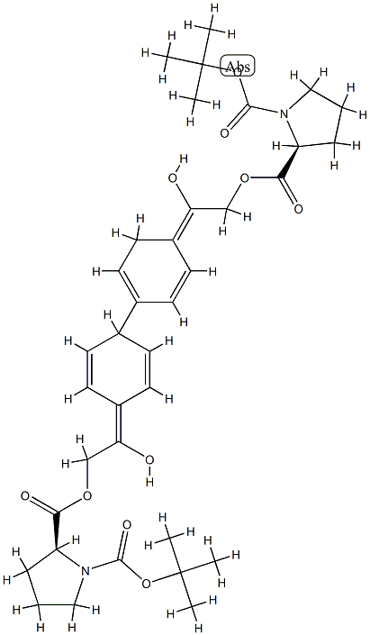 1,2-Pyrrolidinedicarboxylic acid, 2,2'-[[1,1'-biphenyl]-4,4'-diylbis(2-oxo-2,1-ethanediyl)] bis[1-(1,1-dimethylethyl)] ester, (2S)-|DACLATASVIR INTERMEDIATE-达卡他韦中间体