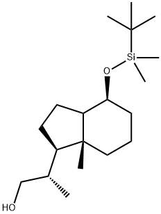 1H-Indene-1-ethanol, 4-[[(1,1-diMethylethyl)diMethylsilyl]oxy]octahydro-β,7a-diMethyl-, (βS,1R,3aR,4S,7aR)- Structure