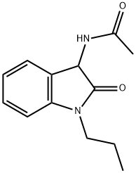 Acetamide,  N-(2,3-dihydro-2-oxo-1-propyl-1H-indol-3-yl)- Struktur