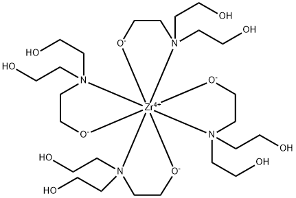 テトラキス(トリエタノールアミナト)ジルコニウム 化学構造式