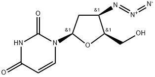 2,4(1H,3H)-Pyrimidinedione,1-(3-azido-2,3-dideoxy-b-D-threo-pentofuranosyl)- Structure