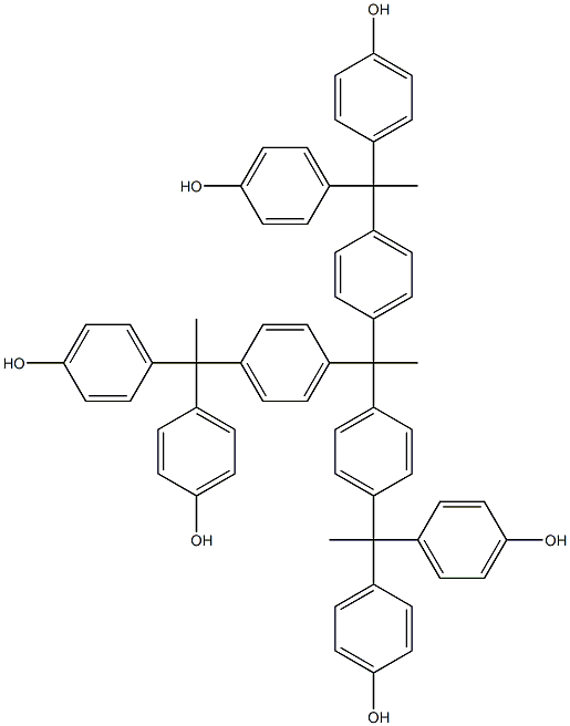 4,4’,4’’,4’’’,4’’’’,4’’’’’-[[Ethane-1,1,1-triyltris(benzene-4,1-diyl)]tris(ethane-1,1,1-triyl)]hexaphenol Structure