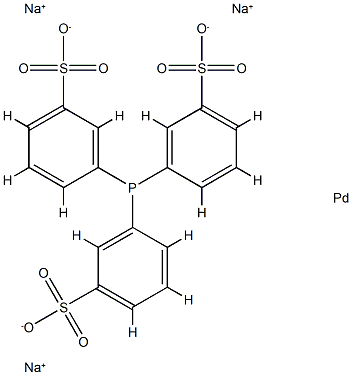[[3,3',3''-(Phosphinidyne-κP)tris[benzenesulfonato]](3-)]-Palladate(3-) SodiuM Struktur